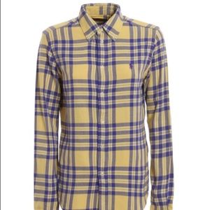 Ralph Lauren Tartan Polo Yellow and Purple
